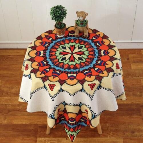 Mandala tablecloth Plants Pattern Cotton Linen waterproof Tablecloths Decorative Home Decor Table Cloth High Quality tablecloth