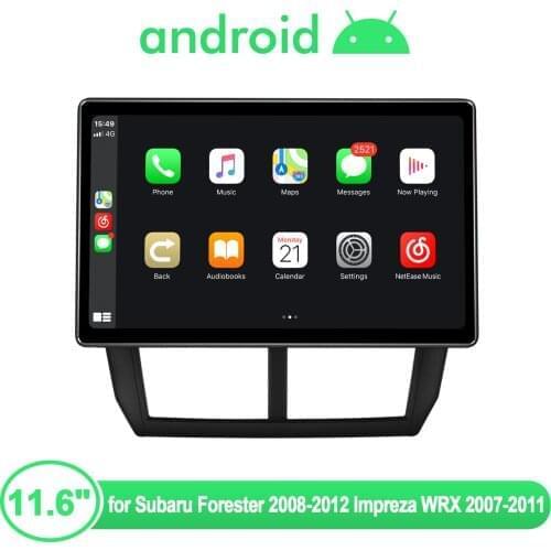 JOYING 11.6"Android 10 Car Radio Stereo Central 1Din Multimedia Carplay DVR For Subaru Forester 2008 2012 Impreza WRX 2007 2011
