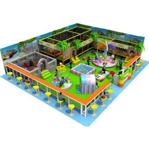 Kids indoor soft naughty castle playground structure children maze park with electric toys items YLW-IN171043