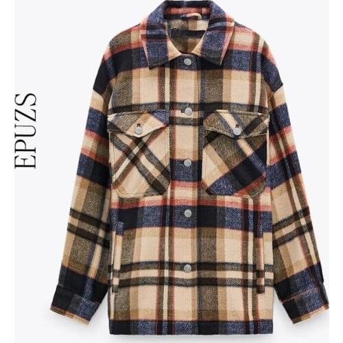 New green plaid jacket women coat casual jacket fashion female plus size jacket winter warm thick jacket 2020
