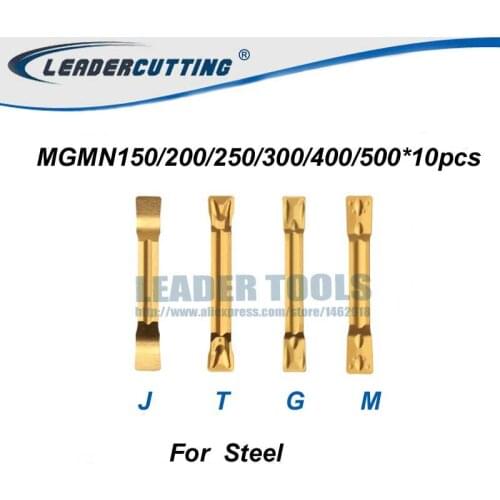 MGMN150/200/250/300/400/500-G-M-T*10pcs Grooving carbide inserts,Yellow coating tip for MGEHR/MGIVR,MGMN Grooved blade for Steel