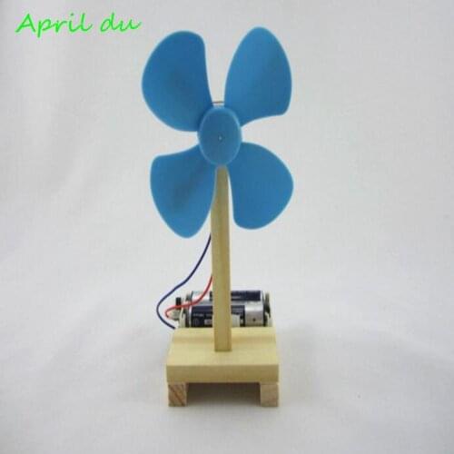 April Du DIY Electric Fan Model Science Toys Physics Experiment School Student Handmade Assembled Kits Educational LeaningToy