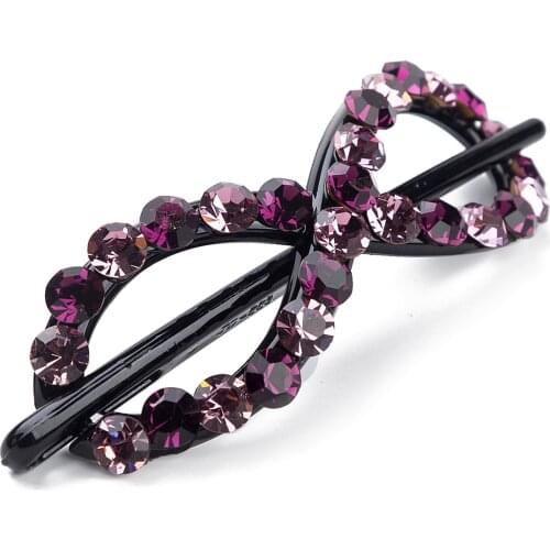 Twist Hair Clip Fashion Clips Rhinestone Accessories for Women and Girls 11cm in length