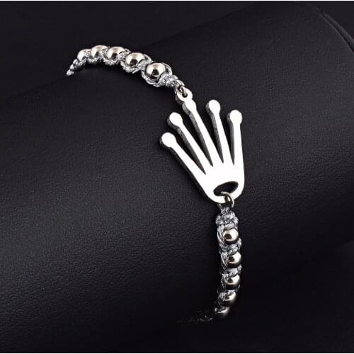 Trendy Stainless Steel hand tassels bangle knitted tassel charm beaded adjustable chain bracelet wholesale&dropship Jewelry