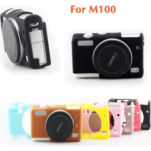 Soft Silicone Rubber Camera Case Cover Body Protective Skin Bag For Canon EOS M100 M200 Hot Protective 8 Color Camera
