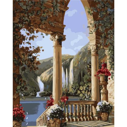 New home decoration design. Digital oil painting. It can be used as wallpaper in the living room and bedroom.customizable