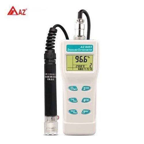 AZ Portable Digital Dissolved Oxygen Analyzer Meter Density and Temperature Tester Water Quality AZ8403