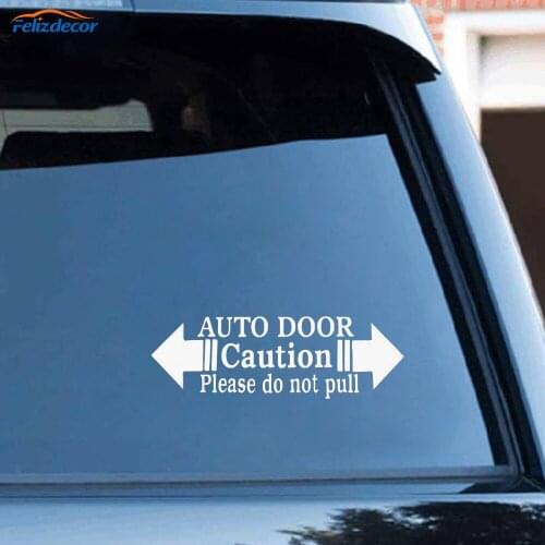 Black/Silver Arrow Auto Door Warning Caution Please Do Not Pull Vinyl Decal Car Sticker Auto Styling Decoration C685