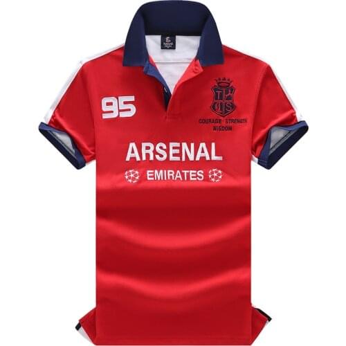 ARSENAL Polo Shirts Men Embroidered Polos Tops поло Camisas Summer Cotton Short Men Clothing Plus Size XXL XXXL 4XL 5XL 6XL