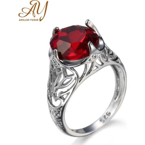 Anillos Yuzuk Silver 925 Jewelry 5 Colors 925 Sterling Silver Ring Luxury Female Oval Topaz Finger Rings For Women Jewelry