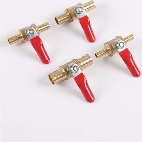 6mm to12mm Hose Barb Inline Brass Water Oil Air Gas Fuel Line Shutoff Ball Valve Pipe Fittings Pneumatic Connector Controller