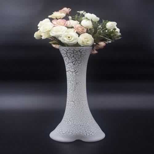 Modern Elephant Foot Glass vase Crack Pattern 40 cm vase jarrón ваза vaso مزهرية