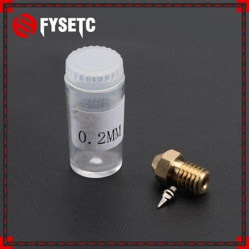 3D Printer Parts 0.2mm Nozzle Airbrush Nozzle Adapter Set Airbrush Nozzle Adapter With Nozzles For V6 Hotend 1.75mm Filament