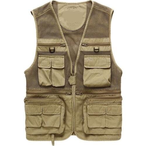 Men Vest Cotton Breathable Mesh Brands Vests Loose Casual Vest Coats Man vest