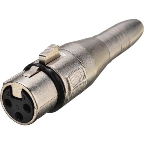 1pcs Microphone Adapter MIC 3-Pin XLR Female to 1/4 Inch 6.35mm Stereo Female Jack Mic Amplifier Audio Cable Connector