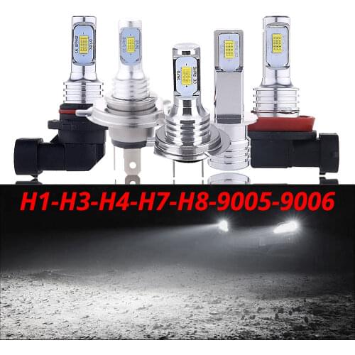 1X Car LED CSP Mini H7 H4 H11 H8 H1 H3 9005 HB3 9006 HB4 120W Turn Signal Day Light Auto Floodlights Headlight Bulbs Fog Light
