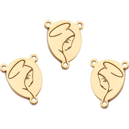 3pcs/lot Stainless Steel Charms DIY Jewelry Findings Bangle 3 Holes Connector Accessory Finding