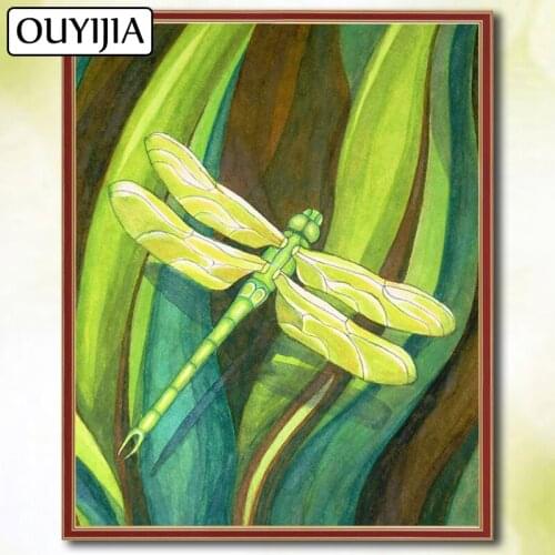 Dragonfly Butterfly Animals Bird Flowers 5D DIY Diamond Painting OUYIJIA Mosaic Square Picture Of Rhinestone Embroidery Painting