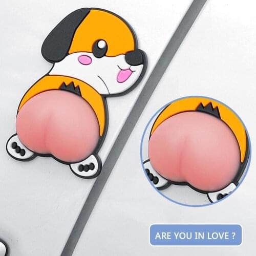 Car Cartoon Butt Bumper Stickers Donkey Anti-collision Scratch-resistant Silicone Door Butt Cute Creative Car Personality A0F7