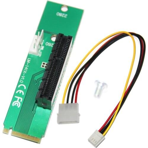 Fast Free Ship NGFF Turn CI-E Riser Card M.2 Port Turn PCIE Expansion Cards NGFF Turn PCI-E X4 Slot Adapter Card/Riser Cards