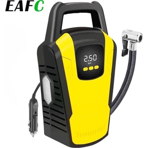 Digital Car Tire Inflator Pump 12V Portable Electric Air Compressor Pressure Gauge 120 PSI Auto Shut Off Air Pump with LED Light