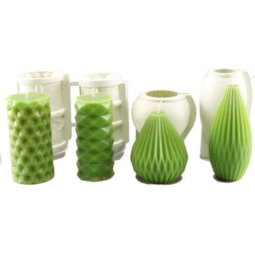 DIY Handmade Candle Mold 3D Multi-shape Silicone Candle Mold Form Handmade Resin Clay Crafts Moulds Decoration