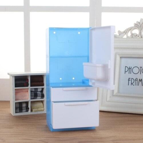 Home Fridge For Barbie Dolls Derivative Product Dolls Furniture Doll House Accessories Mini Refrigerator Toy for Kid Children