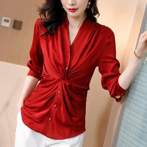Eesswel Womens Red Shirts