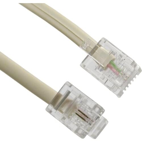 TELEPHONE LINE CABLE READY 6P/2C 15 YARDS CREAM