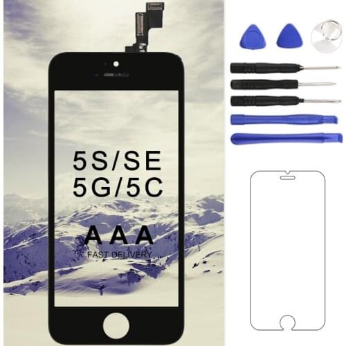 Grade AAA For iPhone 5 5C 5S SE LCD Screen Touch Screen Digitizer Assembly Black&White Replacement For iPhone 5 5C 5S SE Display