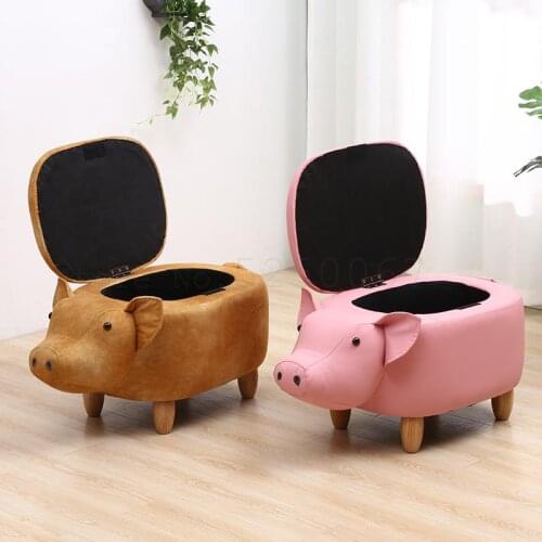 Creative pig change shoes wear shoe bench designer cute fun storage stool cartoon sofa stool