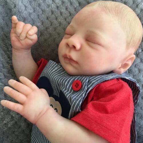 ADFO 19 Inches Johannah DIY Blank Kits Reborn Baby Lifelike Handmade Vinyl Unpainted Unfinished Parts LoL Gifts Dolls For Girls