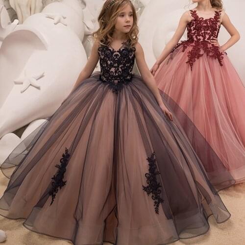 Summer Flower Dress Pageant Kids Dresses For Girls Clothes Princesss Girls Dresses for Party and Wedding Prom 14 12 Year
