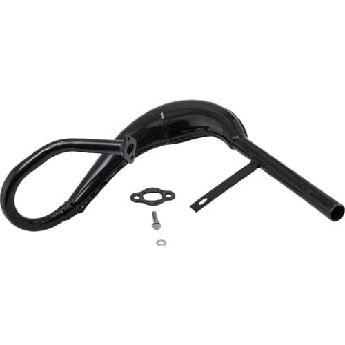 1Pc Pipe Exhaust Muffler Black Fit For 50cc 80cc Bike Gas Engine Motor Parts Reduce Exhaust Noise Safely Effectively