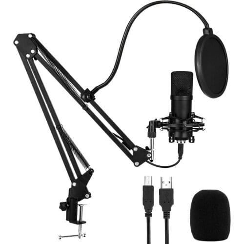 FULL-USB Microphone Recording Mic Kit For Podcast Recordings For Youtube Gaming Recording Music Voice Over Livestreaming