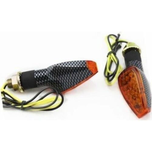 Motorcycle Amber Lens Turn Signal Lights Lamps For Honda Kawasaki Suzuki Yamaha CRF