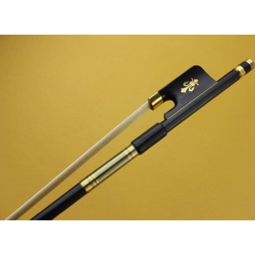 New Professional black Carbon fiber viola bows ebony frog