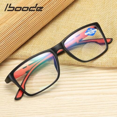 Iboode Anti-blue Reading Glasses Ultra Light Resin Computer Glasses Fashion Flexible Multifocal Light Glasses +1.0 1.5 2 2.5 4.0