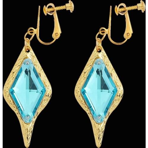 Popular Game Anime Genshin Impact Ear Clip Cosplay Role Playing West Wind Knights Kaeya Alberch Ladies Men Clip Earrings Jewelry