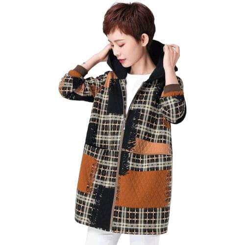 Plus Size Jacket Womens 2021Female Spring Autumn Coat Casual Short Jackets Mujer Hooded Overcoat Korean Fashion Outcoat 4XLA