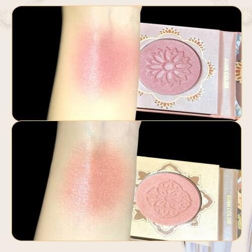 Blush Long-lasting Pearlescent Natural Rouge Beginners Blush Face Makeup Peach Shimmering Blusher Makeup Palette Popular Color