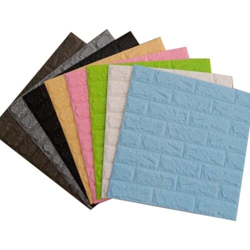 Self-adhesive wallpaper 3d stereo wall stickers bedroom warm background wall soft pack foam wallpaper decorative stickers