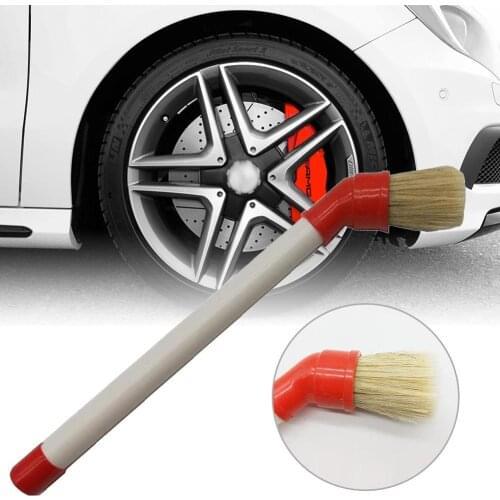 Car Cleaning Brush Tire Lubricating Paste Round Head Brush Car Interior Exterior Cleaning Brush Car Dashboard Wheels Brush
