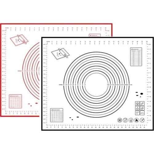 Silicone Large Size Kneading Pad Non-Stick Surface Rolling Dough Mat With Scale Kitchen Cooking Pastry Sheet Oven Liner Bakeware