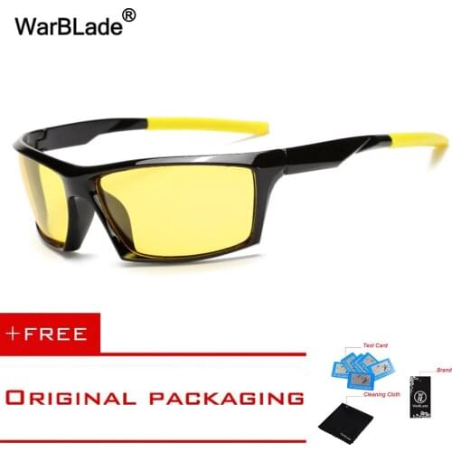 Night Vision Sunglasses Polarized Men Women Fashion Eyes Protect UV400 Black Square Sun Glasses Unisex gafas de 1005 WarBLade