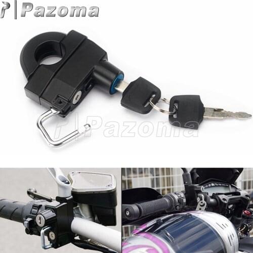 Universal 25mm Handlebar Motocycle Helmet Locks W/ 2 Key For Honda Suzuki Kawaski Yamaha Street Bikes Enduro Motocross Motorbike