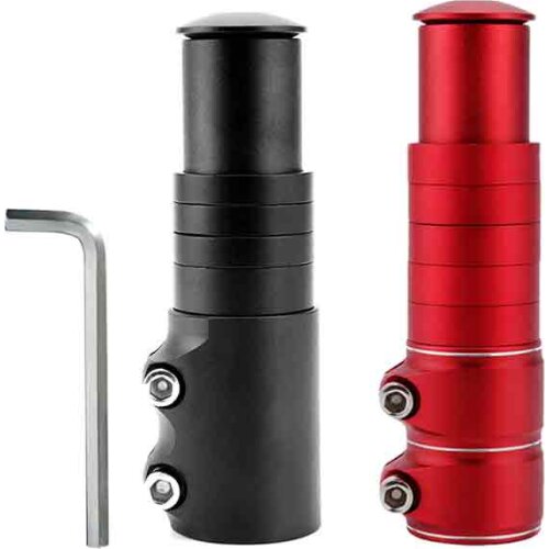 28.6mm Aluminum Alloy Bike Fork Stem Riser Extender Extension Bicycle Cycling Bike Stem Head Up Raiser Handlebar Riser Adaptor
