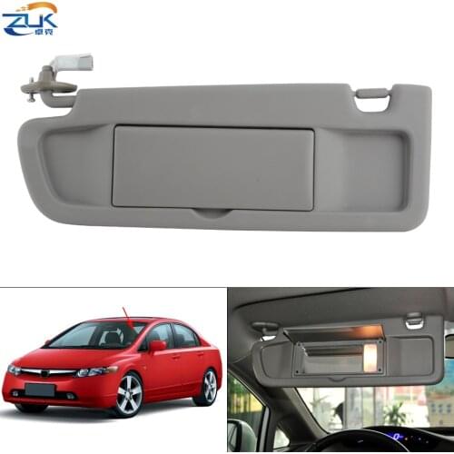 ZUK Genuine Front Left Driver Side Sunvisor For HONDA CIVIC FA1 FD1 FD2 2006 2007 2008 2009 2010 2011 For Left Hand Drive Cars