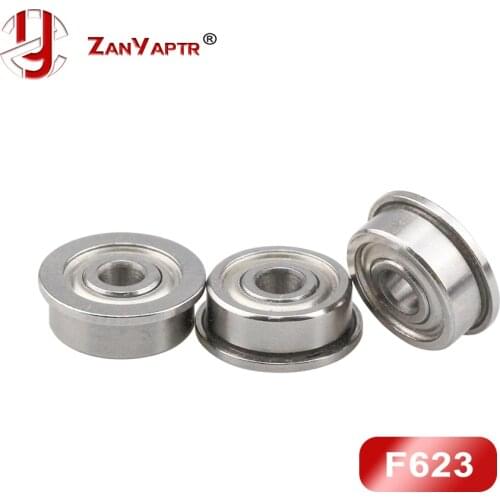 10 pcs/lot F623 ZZ Flange Bushing Ball Bearings F623ZZ 3*10*4 mm Free Shipping for 3D printer