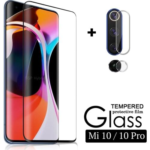 2in1 3D Curved tempered glass & Camera lens protective Glass For xiaomi mi 10 pro 5G xiomi mi 10 mi10 10pro screen protector